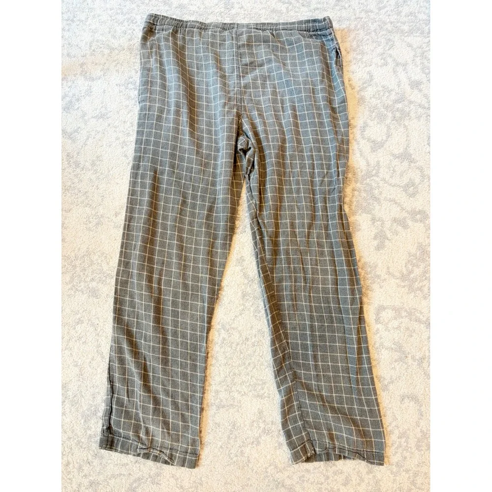 Polo Ralph Lauren Mens Grey Plaid Flannel Pajama Pants Cotton Sleepwear Medium